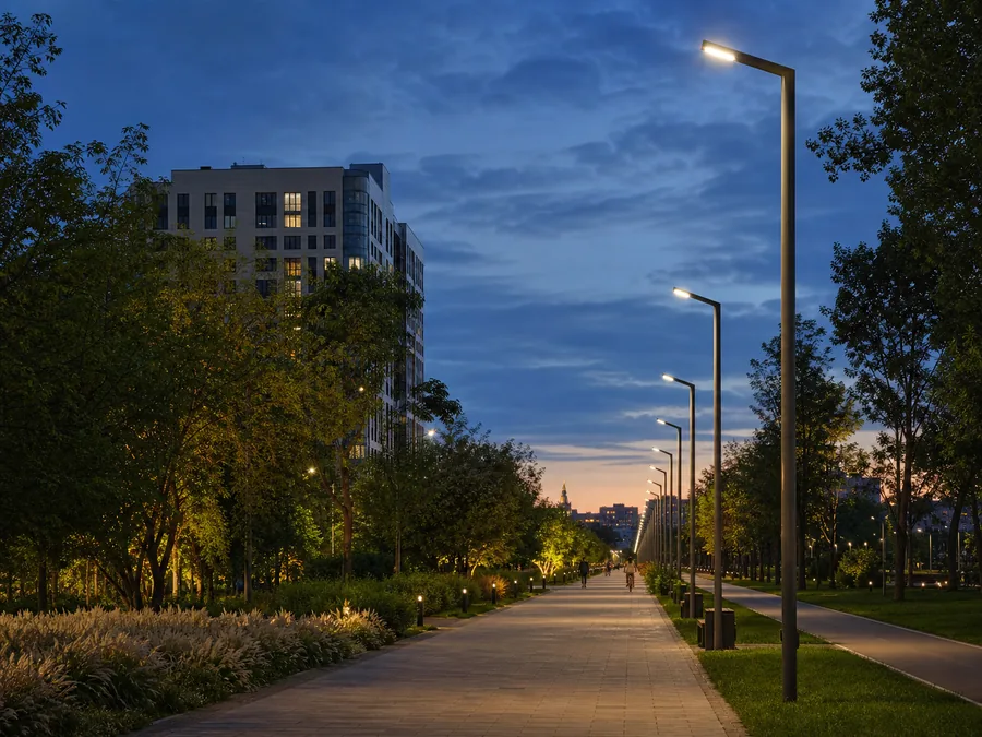 Энергоэффективное освещение городского бульвара